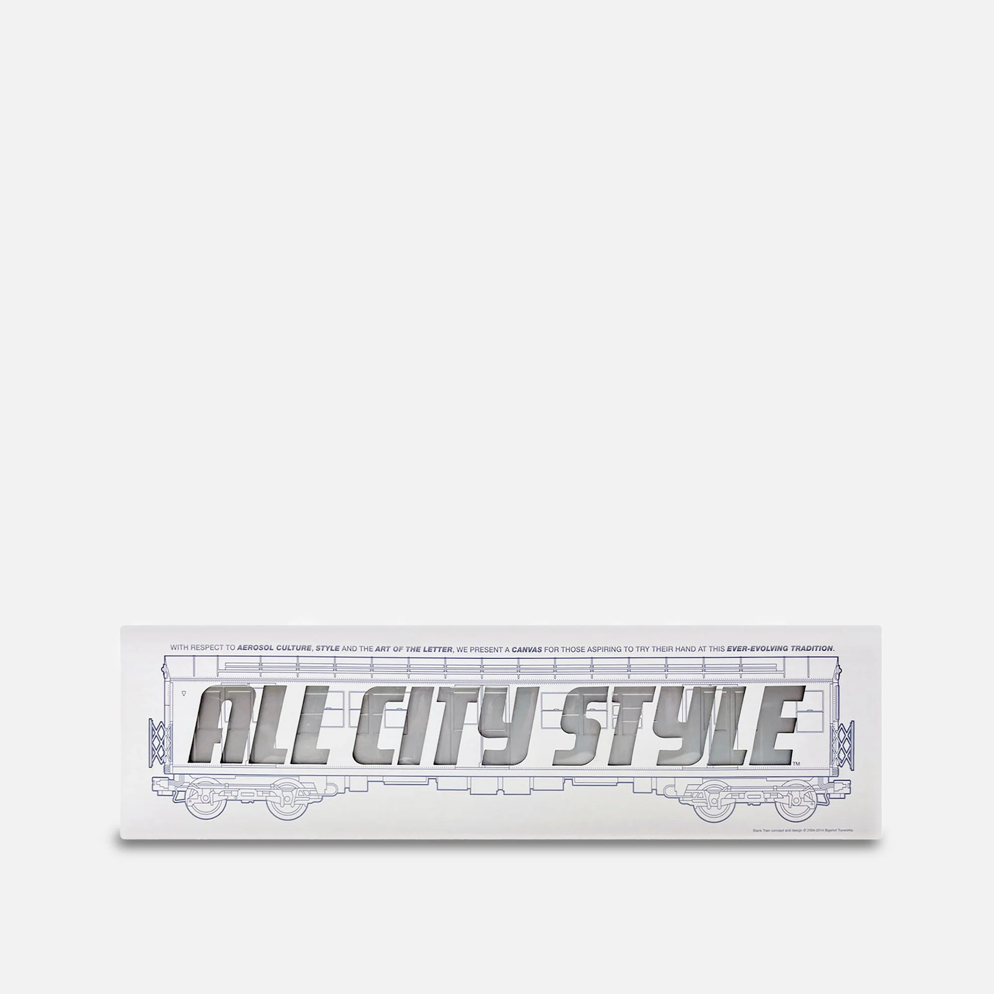 All City Style Blank NYC Subway Car Train with Mini Sticker Sheet
