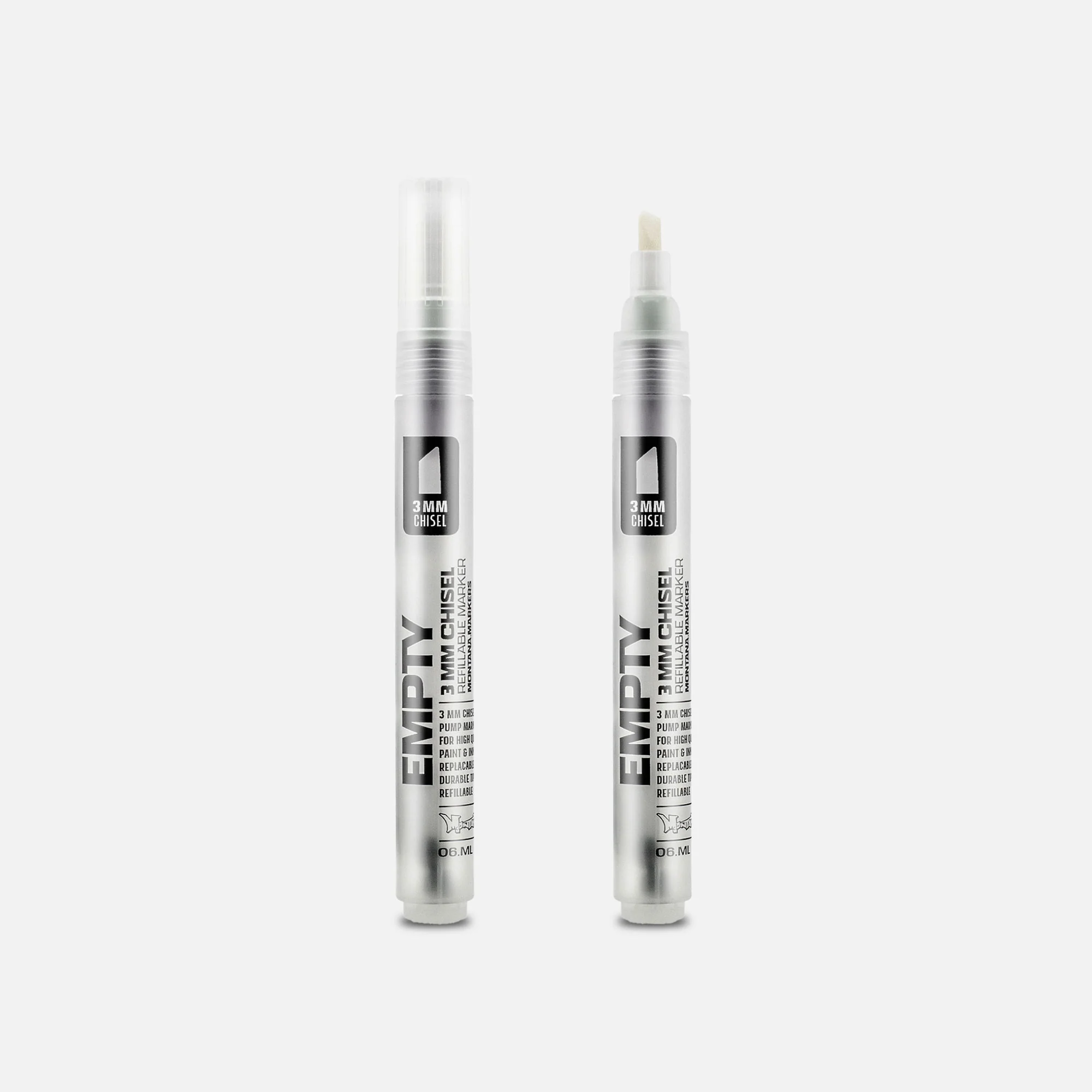 Montana Black Empty Marker 3MM Chisel