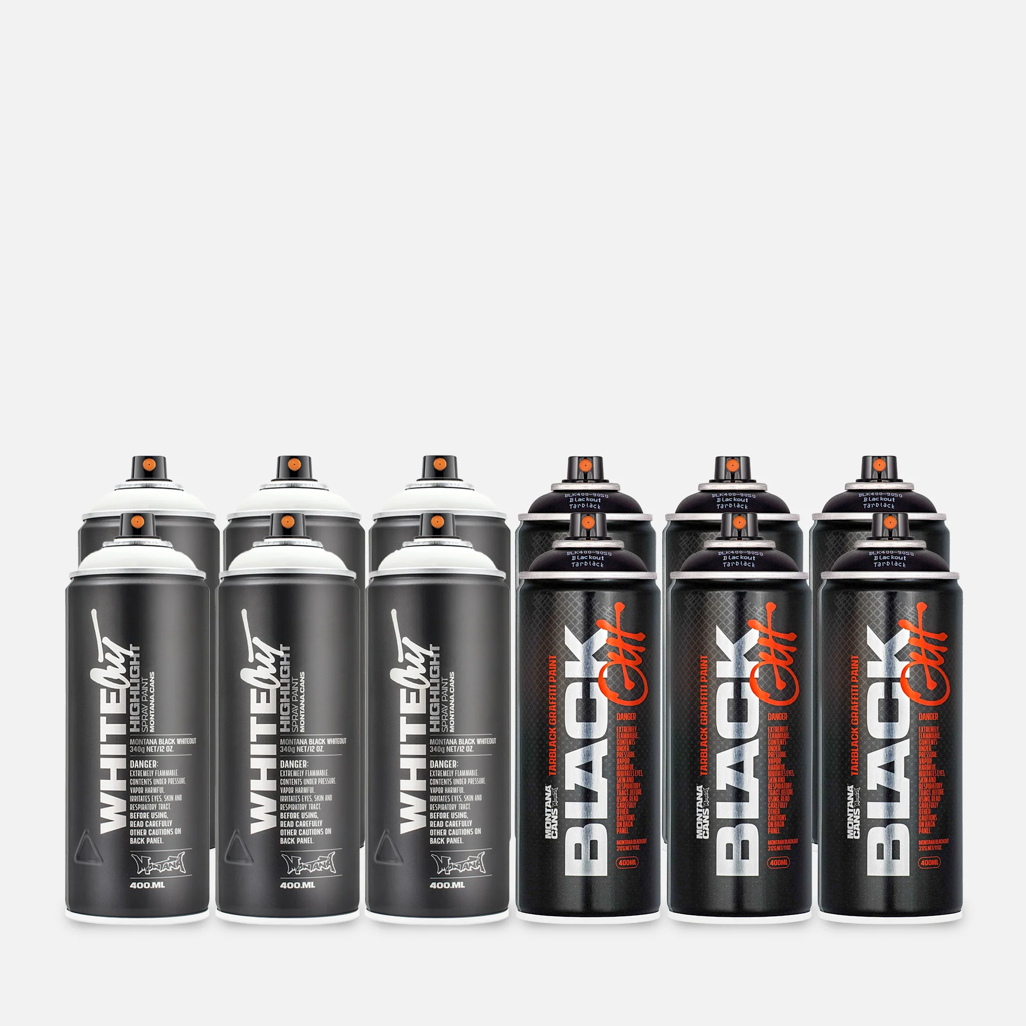 Montana Blackout 400ML & Whiteout 400ML 12 Can Pack