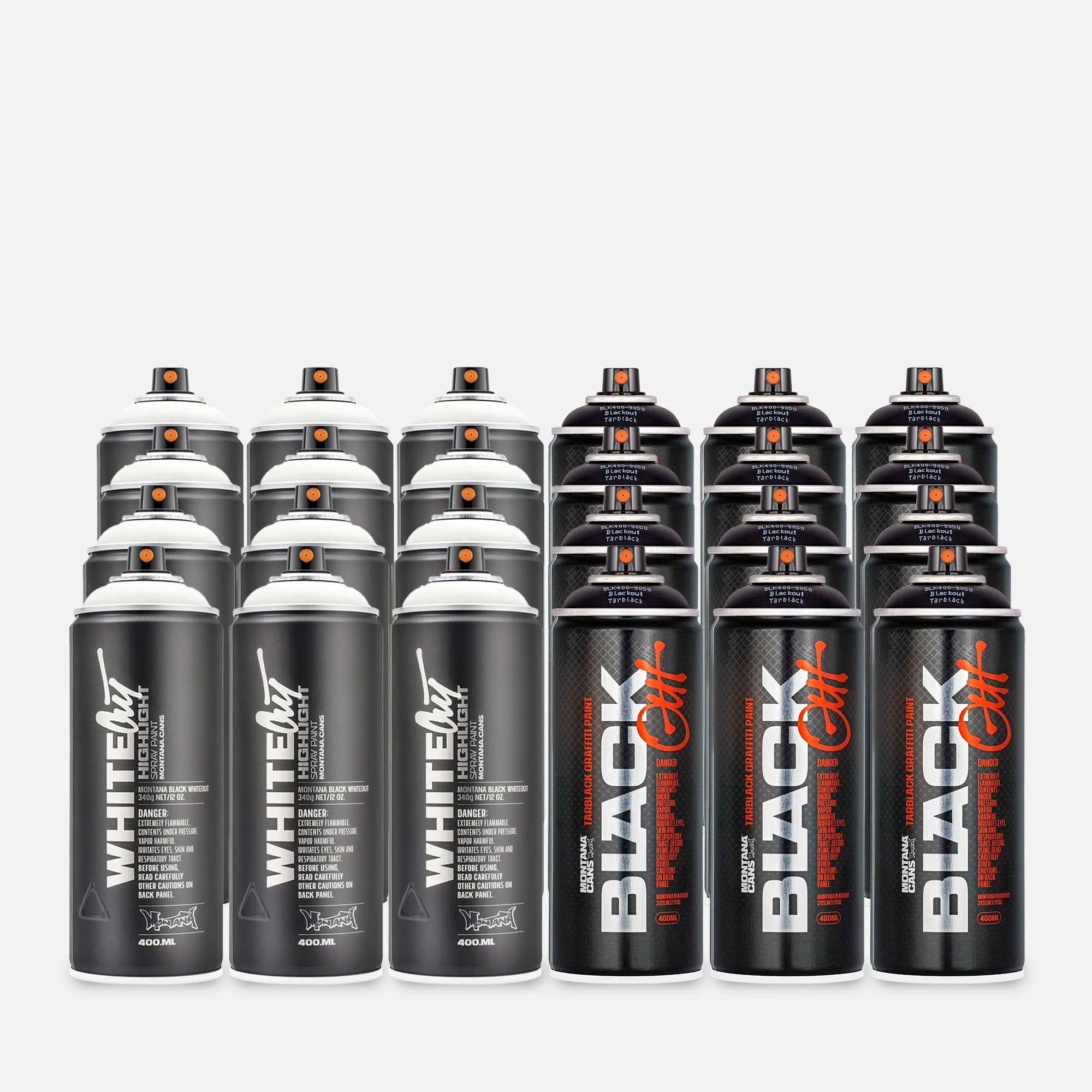 Montana Blackout 400ML & Whiteout 400ML 24 Pack