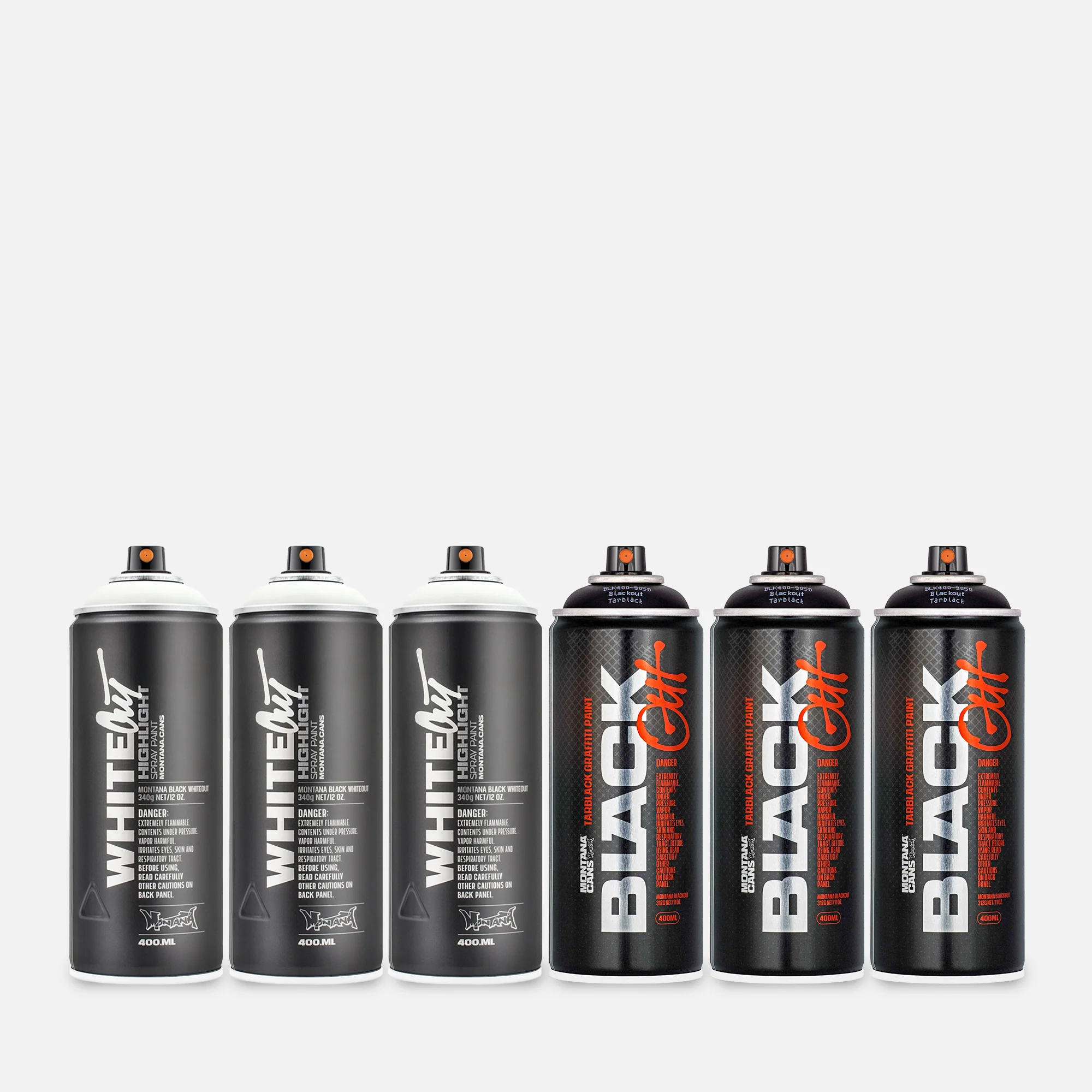 Montana Blackout 400ML & Whiteout 400ML 6 Can Pack