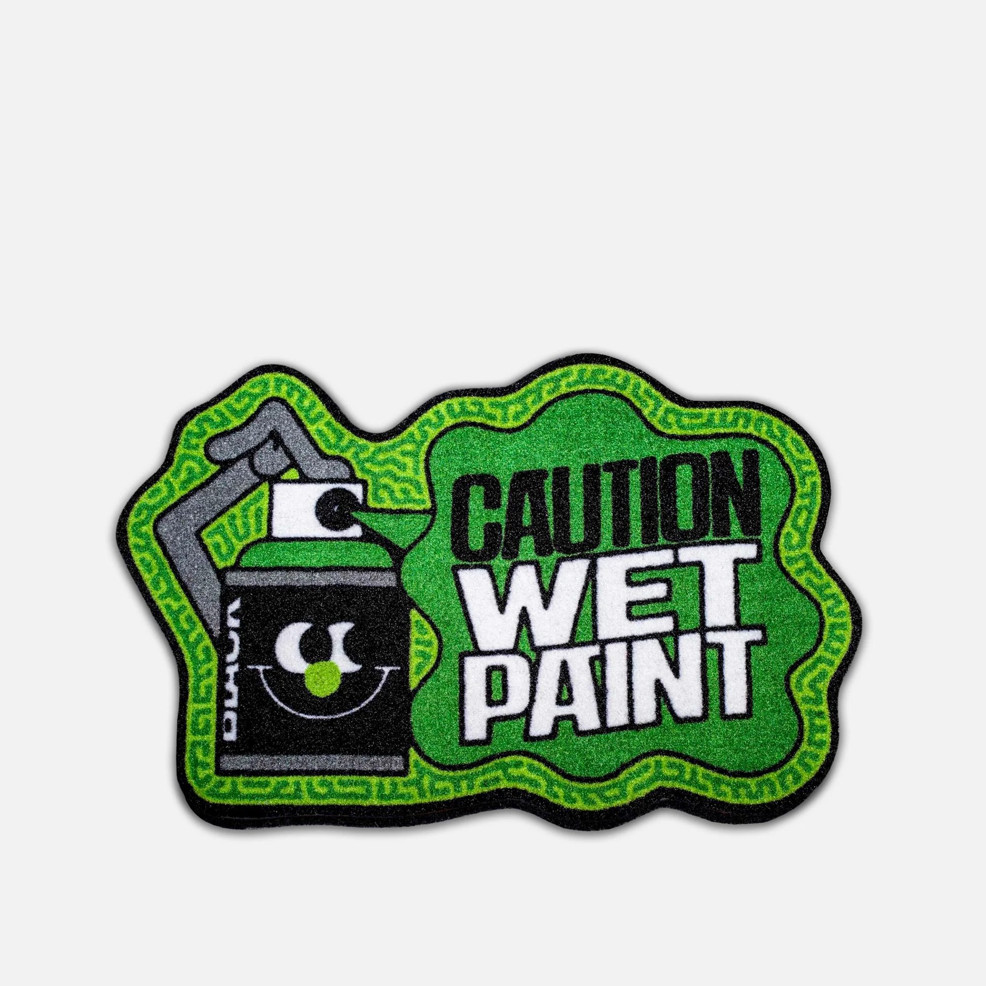 Montana Doormat Caution Wet Paint Green